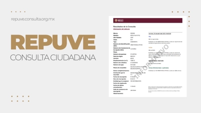 REPUVE Consulta Ciudadana | Consulta Ciudadana en el REPUVE